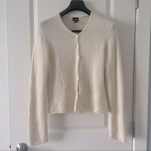 EILEEN FISHER // silk/wool blend button down classic fit cardigan